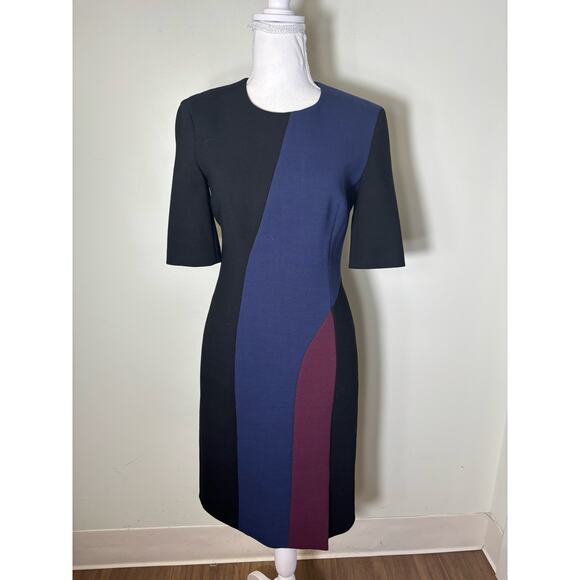 Boss Black and Blue Colorway Dress Sz 2 - Picture 1 of 4